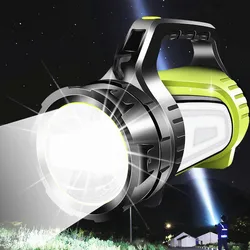 Super Bright Rechargeable Searchlight LED Flashlight Spotlight Ultra-long Standby Torch Camping Lantern for Hurricane Emergency