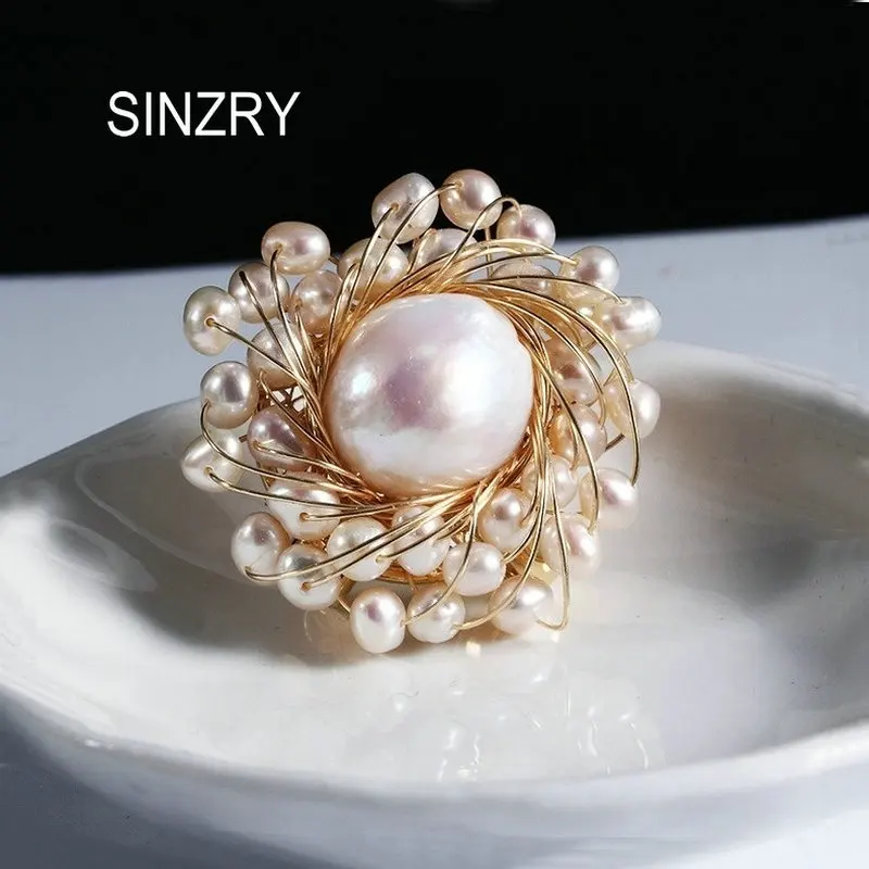 

SINZRY handmade original unique natural baroque pearl brooches elegant suit jewelry accessory