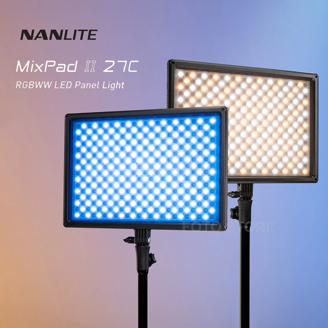 

Nanlite MixPad II 27C LED Light Panel RGBWW Hard and Soft Light Outdoor Photography Studio Lighting