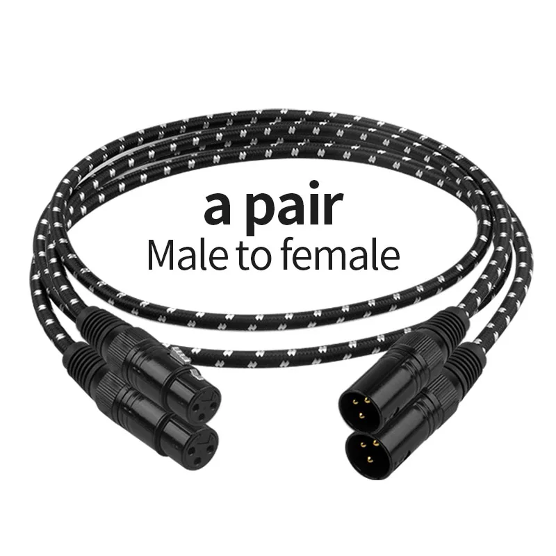 TODN HIFI XLr audiokabel stereo hoge zuiverheid 6N OFC vergulde XLr plug mannelijk naar vrouwelijk voor microfoonmixer