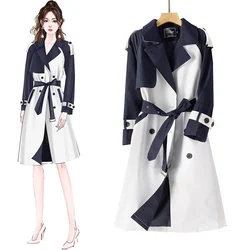 2023 New Spring Autumn Windbreaker Female Outerwear Oversize Fashion Thinner Medium Long Korean Trench Coat Women Overcoat