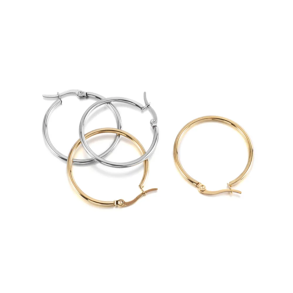 10–50 Stück 15–50 mm Edelstahl-Ohrringe, offene Ohrring-Haken, Basis-Ohrring-Tropfen, DIY baumelnde Ohrringe, Schmuckherstellung, Zubehör – Detail 4