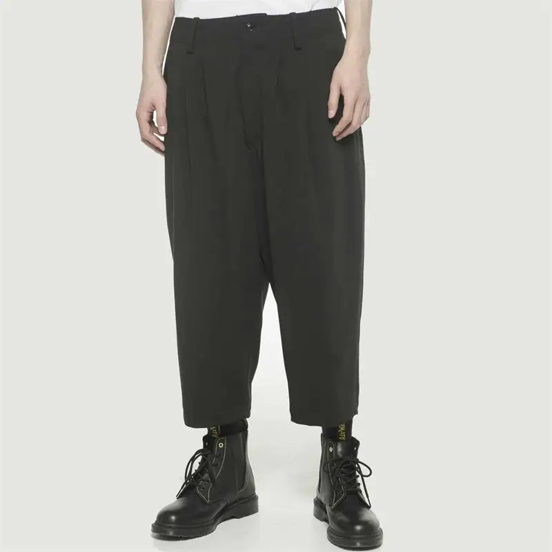 

Men's new fashion trend fashion singer new Yamamoto style cone nine points leisure male pants city youth