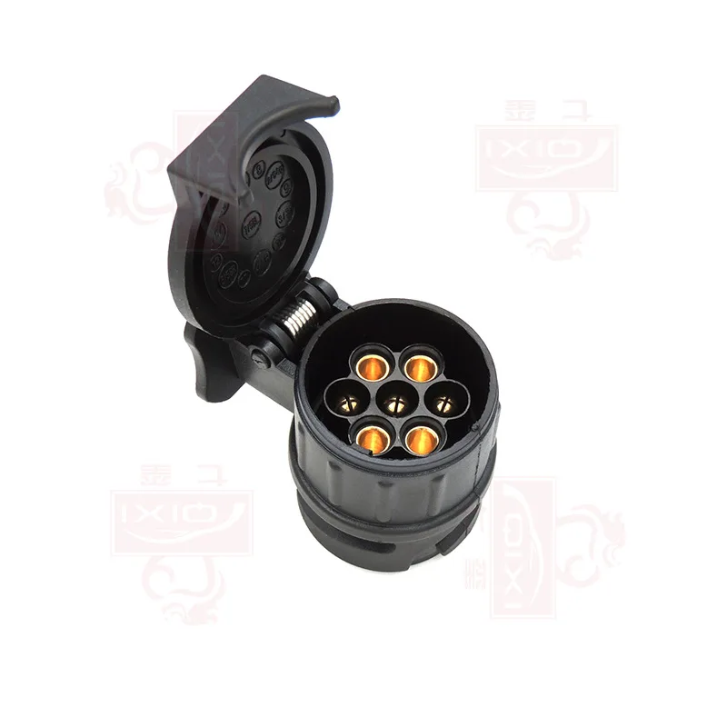 13 To 7 Pin Plug Adapter Trailer Connector 12V Towbar Towing Durable Waterproof Plugs Socket Adapter Protects Connections