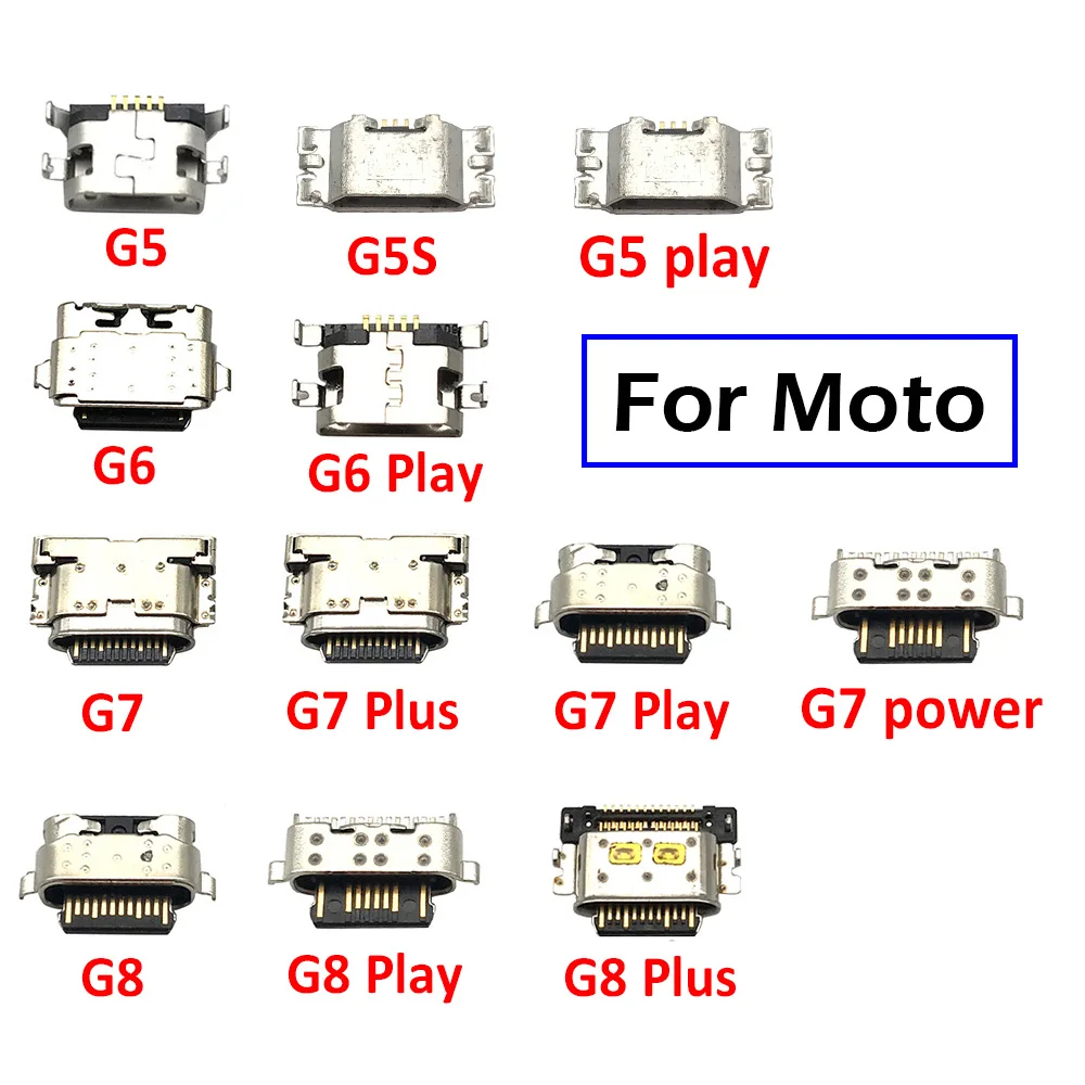 200PCS/Lot, Micro USB jack socket connector charger Charging Port For Motorola Moto G5 G5s G6 G7 G8 G9 Plus Play Power Lite