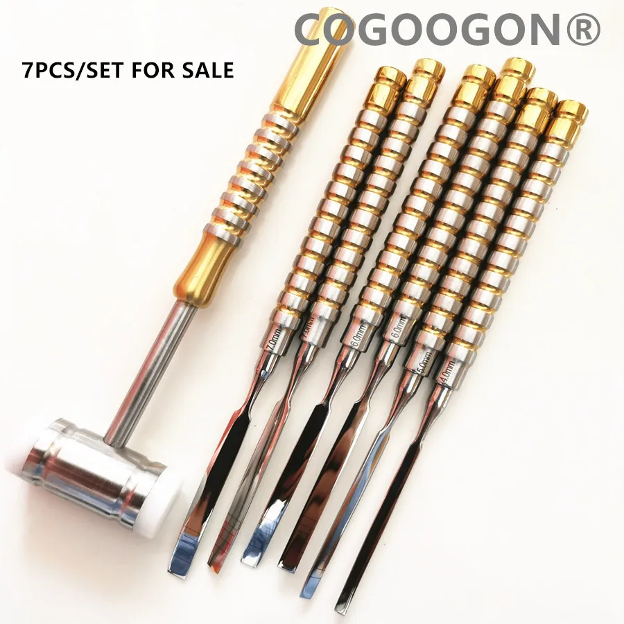 7 pieces Dental Instrument Ochsenbein Chisel Periodontology and Implantology Bone Chisels