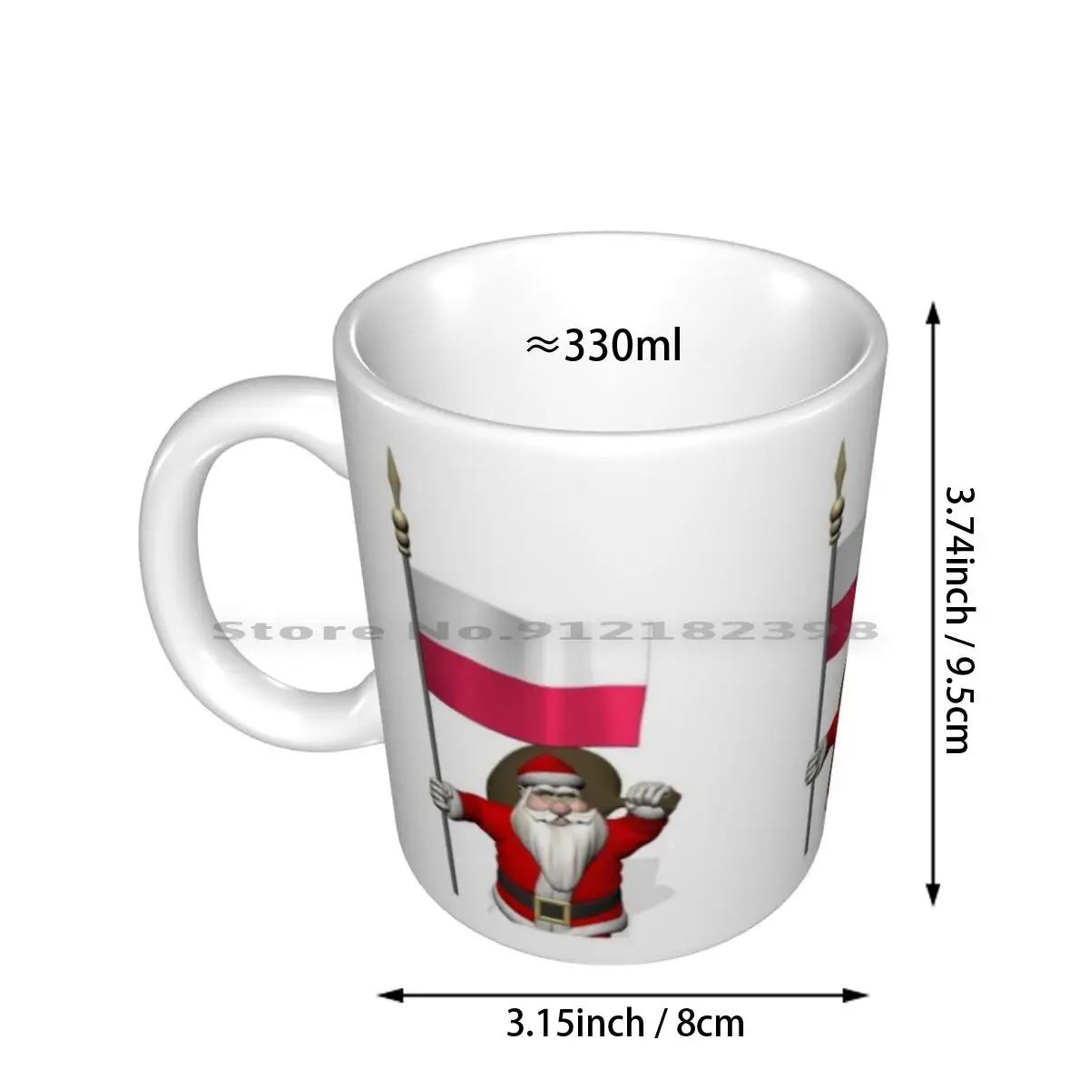 Santa Claus With Flag Of Poland Ceramic Mugs Coffee Cups Milk Tea Mug Poland Santa Claus Father Christmas Saint Nicholas