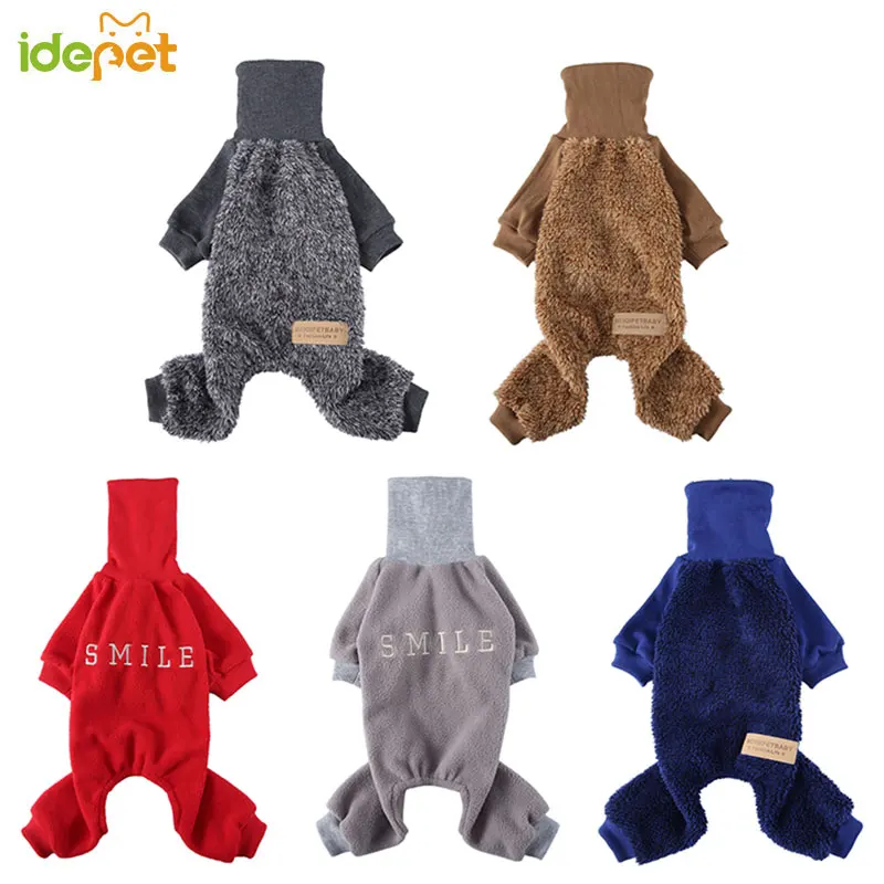 New Thicken Fleece Pet Clothes Dog Pajamas Cat Costume Pet Jumpsuit For Small Dogs Coat Cat Clothing Warm winter Home Nightshirt