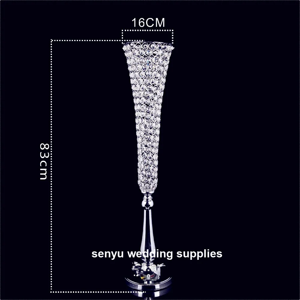 

new arrived Acrylic crystal wedding flower vase aisle road lead cake holder party table centerpieces decor wedding venue props