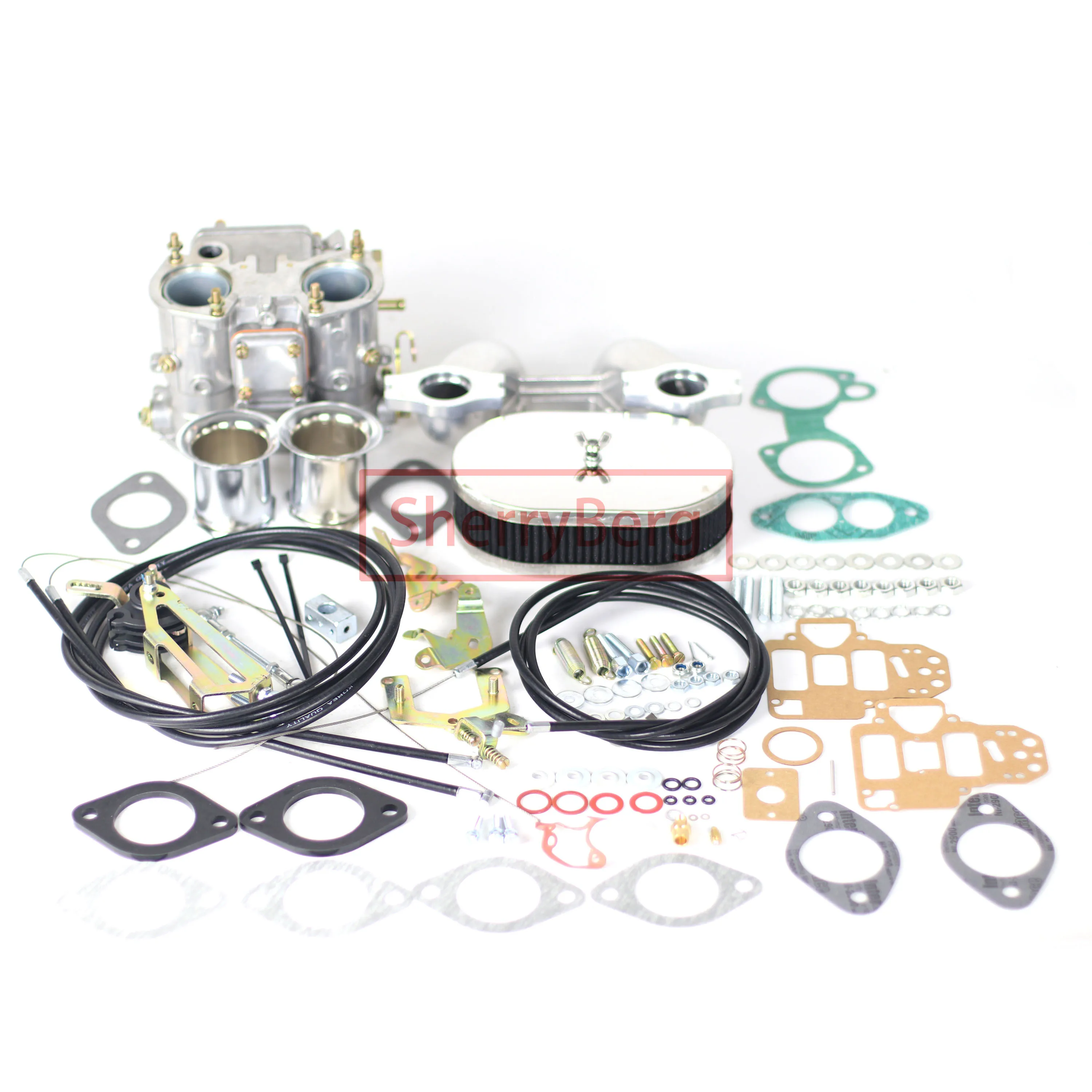 SherryBerg 40dcoe 40 DCOE Carburetor + MANIFOLD + Air filter + Linkage Conversion kit for MINI for WEBER/DELLORTO EMPI DHLA CARB