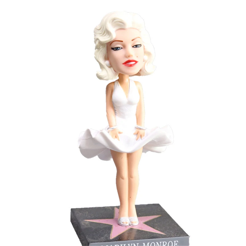 

Bobble Head Classic Pose MarilyMonroe PVC Action Figure Collectible Model Shake Head Hot Toy for Child Birthday GIFT