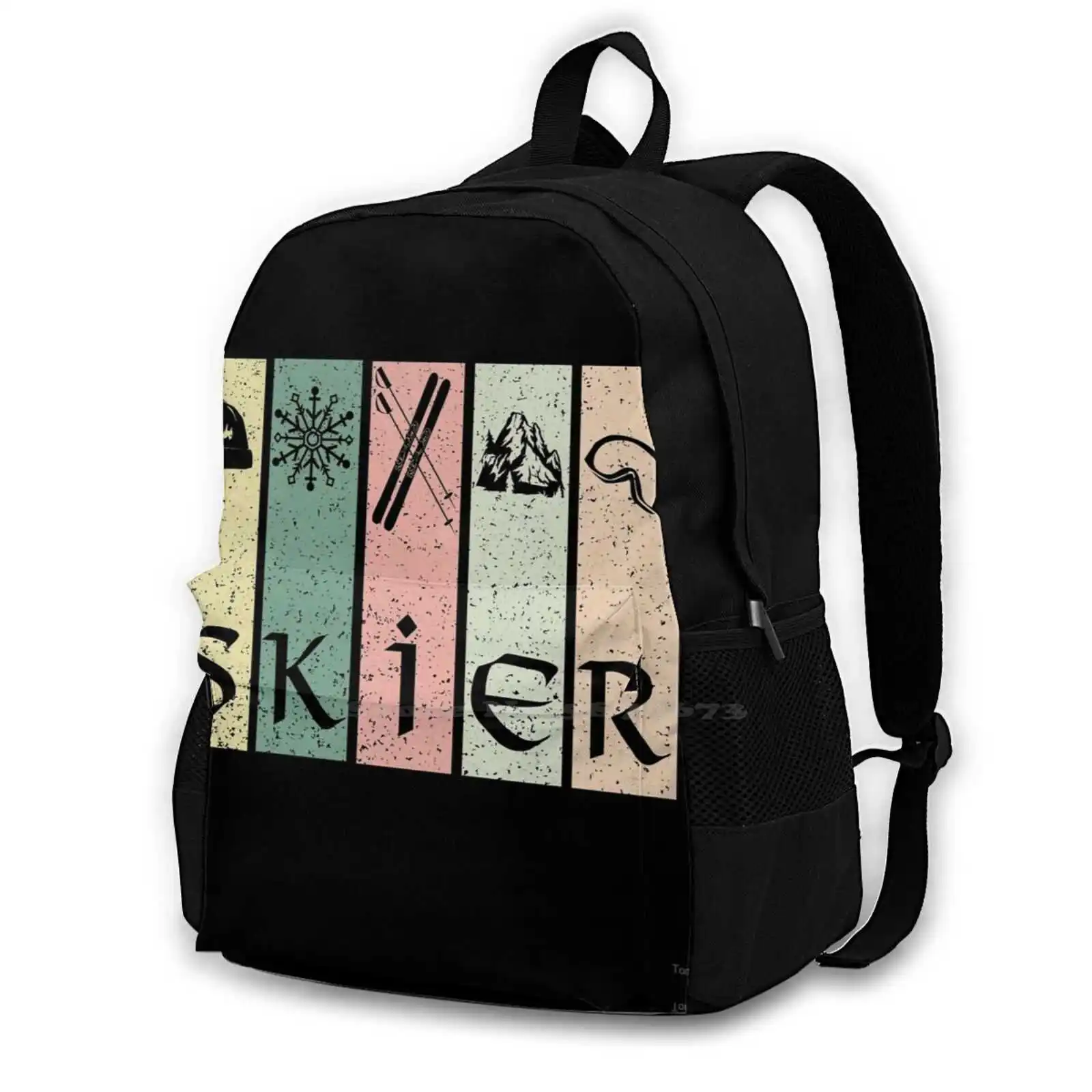 

Skier лыжный подарок для лыжника дизайнерский рюкзак с 3d принтом Повседневная сумка для катания на лыжах Skitour Туризм альпинист альпинизм