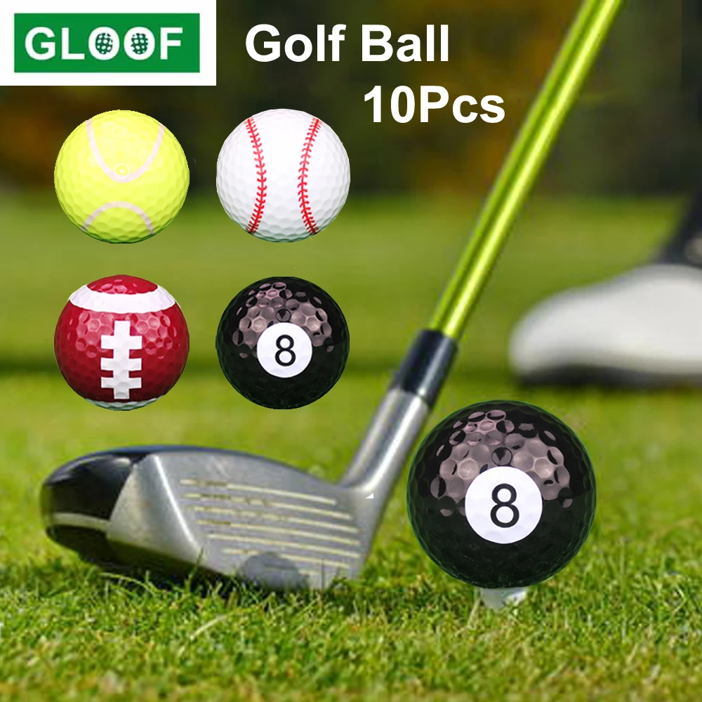 10Pcs/Lot 42.7mm Golf Practice Balls Synthetic Rubber Baseball/Tennis/Football/Billiards Golf Balls Gift Ball Golfer Accessories