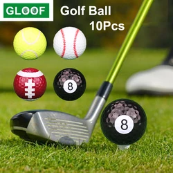 10Pcs/Lot 42.7mm Golf Practice Balls Synthetic Rubber Baseball/Tennis/Football/Billiards Golf Balls Gift Ball Golfer Accessories