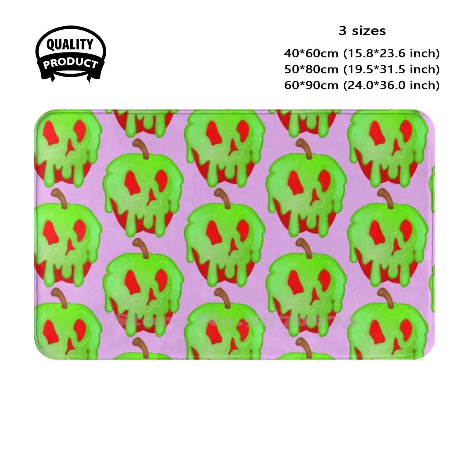 Pick Your Poison Apple Soft Cushion Home Carpet Door Mat Car Rug Red Neon Green Villains Evil Queen Purple Apple Sleep Snow