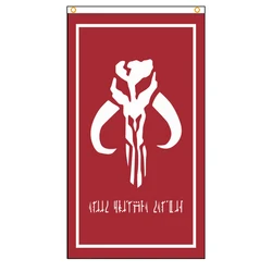 90x150cm Red Mandalorian Boba Fett Flag