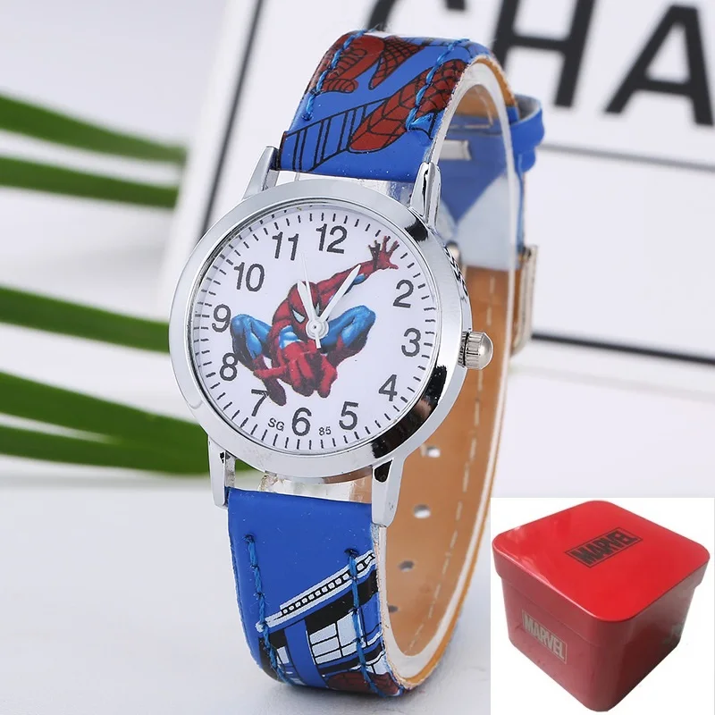 Disney Marvel Obral Besar Jam Tangan SpiderMan Jam Tangan Kartun Lucu Baru Jam Tangan Anak-anak Hadiah Jam Anak-anak Reloj Montre Relogio