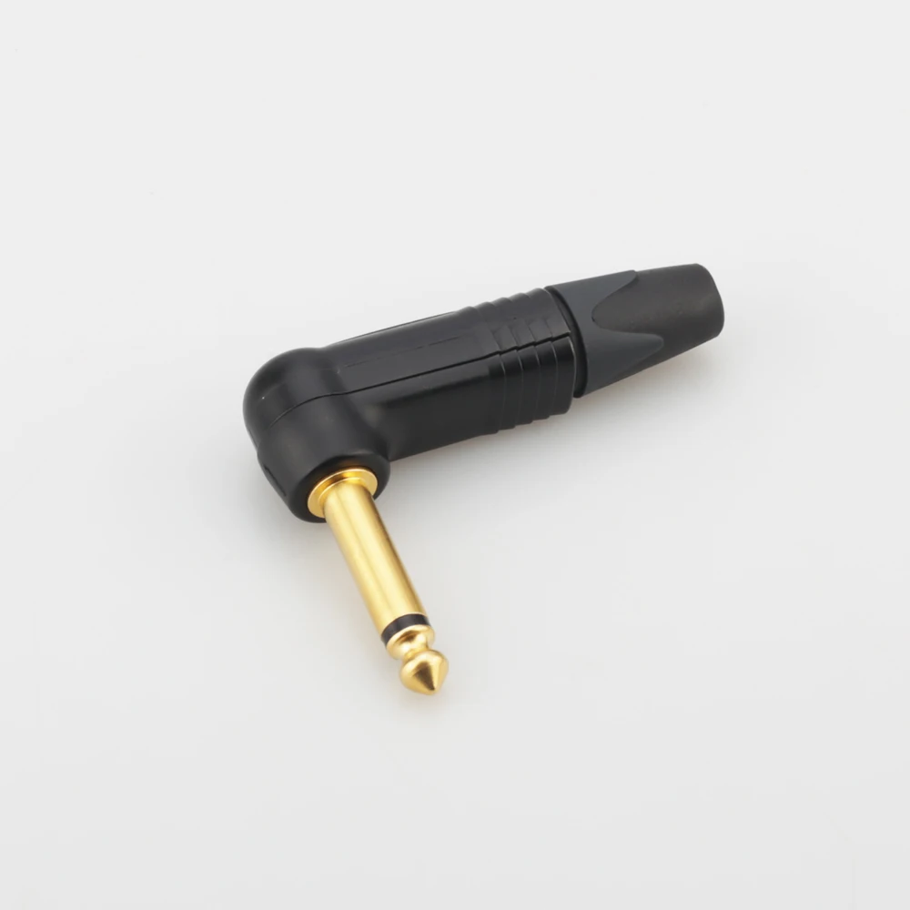 1 ชิ้น Neutrik 24K Gold Plated มุมขวา MONO JACK 6.35 มม.ไมโครโฟนปลั๊ก 6.35mm ปลั๊ก ASSEMBLY