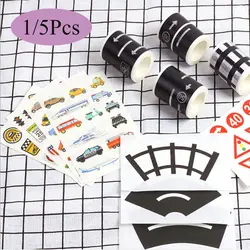 DIY Kids Learning Intelligence Route Mark Railway Road Tape Safety Education Traffic Sticker Study Road Signs Tool