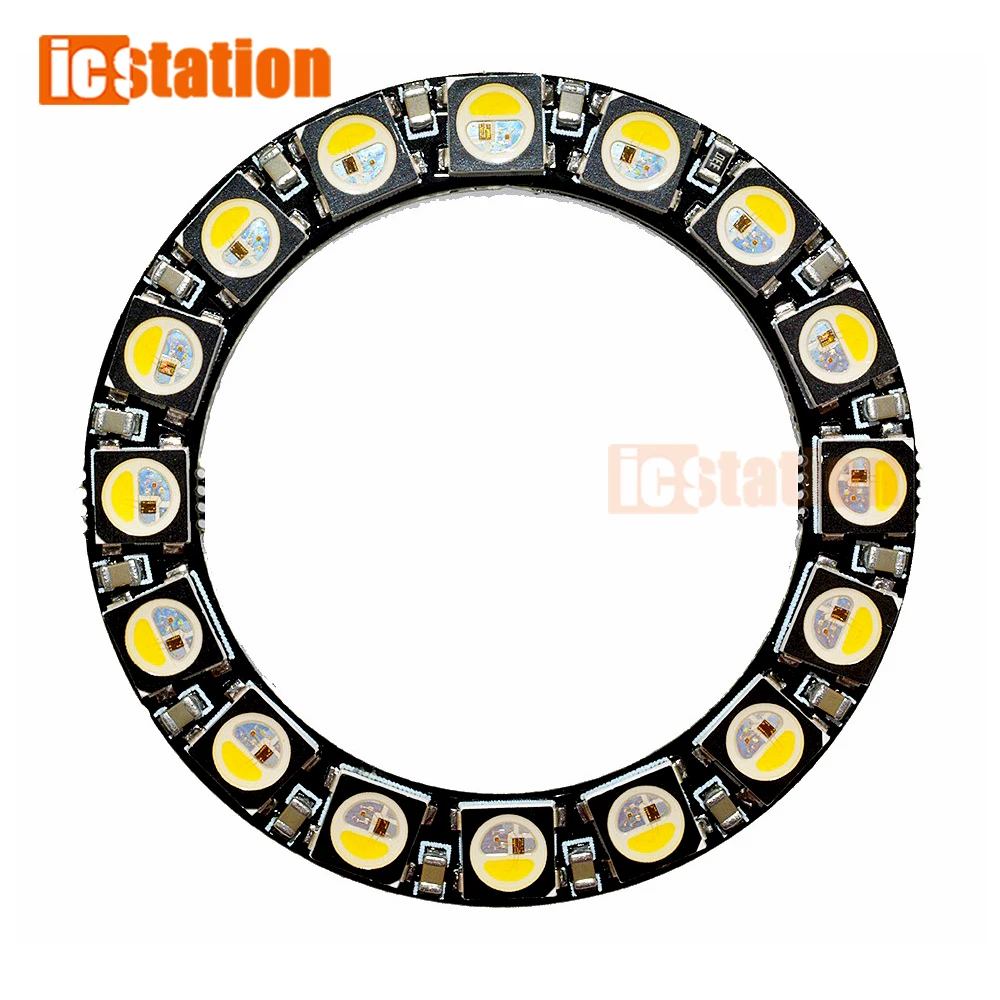 16x5050 RGBW SK6812 LED حلقة ث/السائقين المتكاملة 16 بت