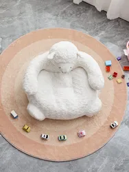 Canapé pour enfants, petit coussin créatif animal de dessin animé, chaise tatami paresseux en peluche pour chambre de bébé fille