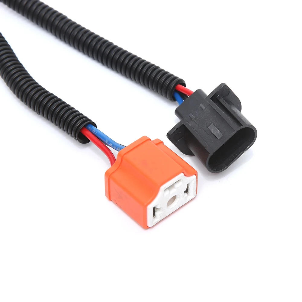 2pcs for H13 Male to H4 9003 Female Adapter 75W Headlight Fog Light Wire Conversion Cable Connector Fit for Jeep Wrangler