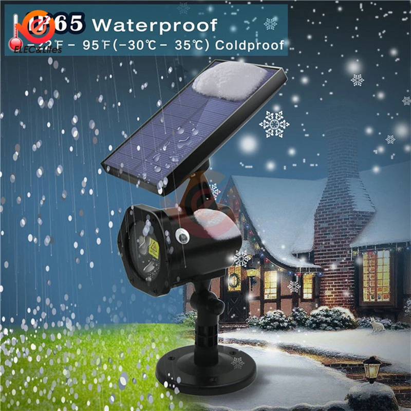 Outdoor LED Waterproof Laser Projector Solar Light Moving Star Lawn Lamp Home Garden Party Christmas Lights USB Charging