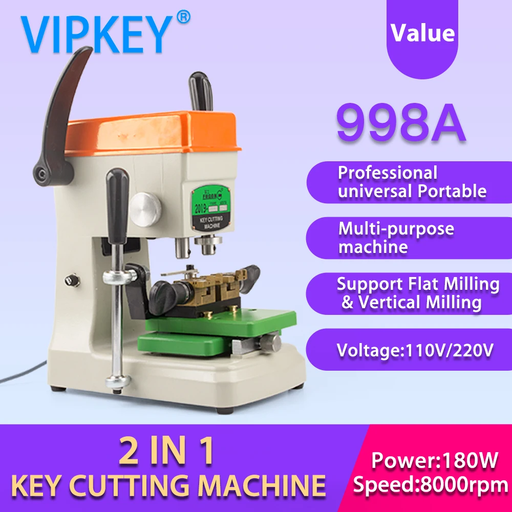 GOSO 998A professional universal Portable Flat Vertical key cutting copy machine  locksmith tools duplicate key machine