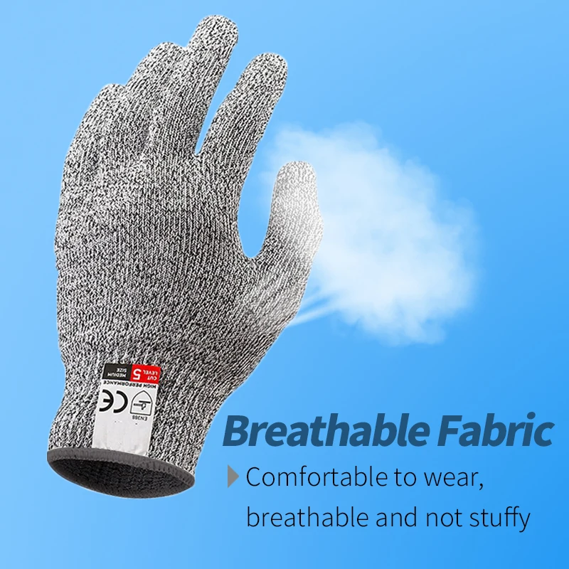 1 Chống Cắt Găng Tay Đa Chức Năng Nhà Bếp Làm Vườn Tay Cắt Chịu Làm Dày Găng Tay Bảo Vệ Làm Việc An Toàn Găng Tay