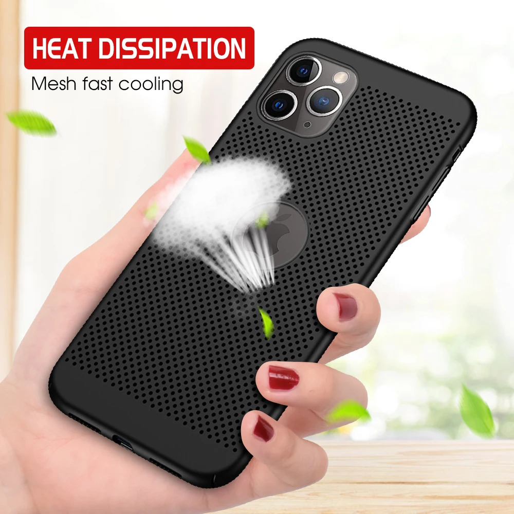 Heat Dissipation Phone Case For iPhone 11 12 13 14 Pro Max Cover Hard PC Hollow Case For iPhone X XR XS Max 7 8 14 Plus Capa