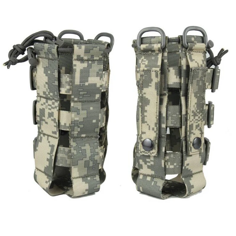 Tactical Outdoors Water Bottle Pouch Molle Kettle Holder Adjustable Kettle Bag Climbing Hiking Camping Water Bottle Carrier Bags