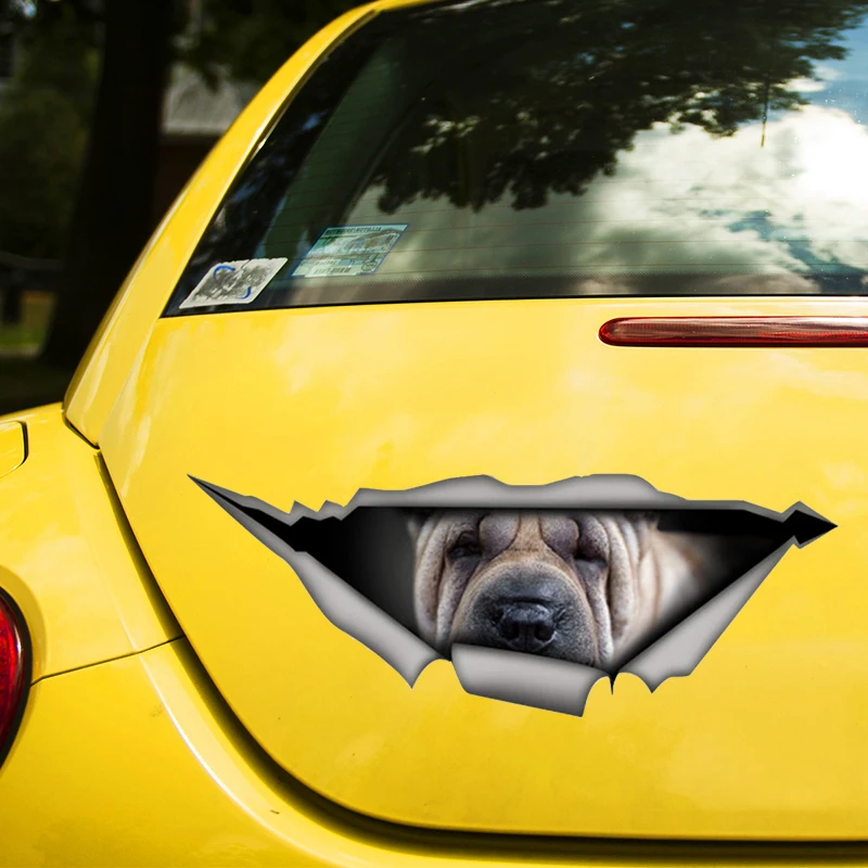 

Shar Pei Dog 17CM\20CM Self-adhesive Decal Car Sticker Waterproof Auto Decors on Bumper Rear Window Laptop # S60433