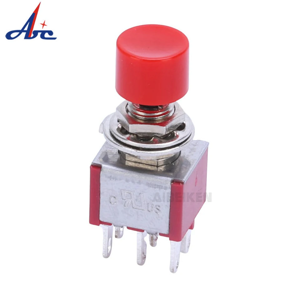 

NS202 IP40 DS-622 DPDT 6 PIN push button red Latching ON-ON toggle switch