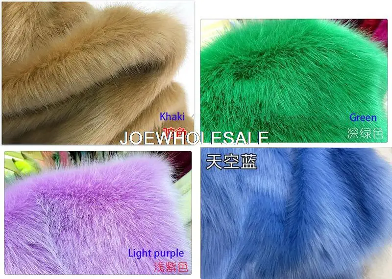 High-grade soft fur fabric,pile 3-3.5cm fox fur,felt cloth,faux fur fabric,Sewing clothing decoration materials