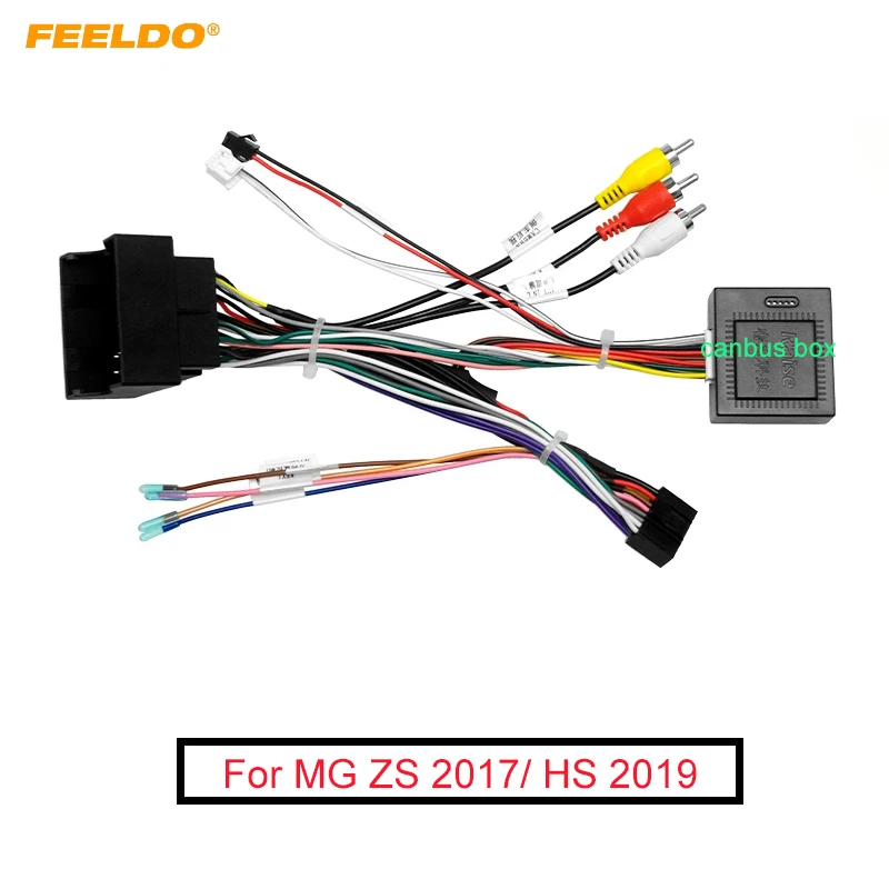 

FEELDO Car 16pin Audio Wiring Harness With Canbus Box For MG ZS/HS/GS MG6 Roewe with Panoramic Stereo Installation Wire Adapter