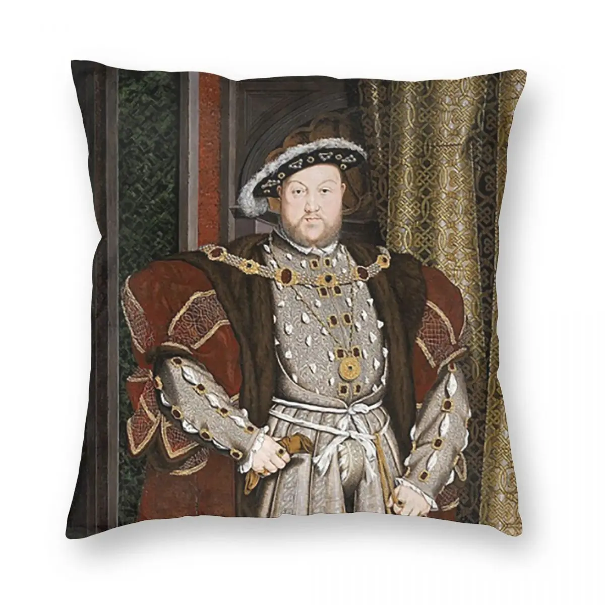 Henry VIII. KING Of England Square Pillowcase Polyester Linen Velvet Creative Zip Decor Pillow Case Sofa Cushion Cover 18