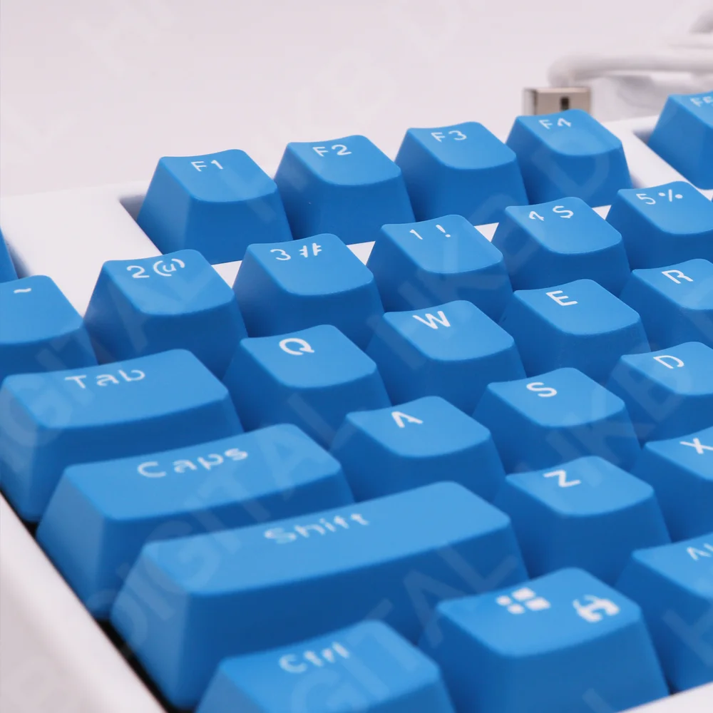 Mechanical Keyboard Keycaps Dark Blue OEM Profile Height 104 Keys for 60% 80% 104 Keyboard Anne Pro 2 GK61 SK61 PC Game