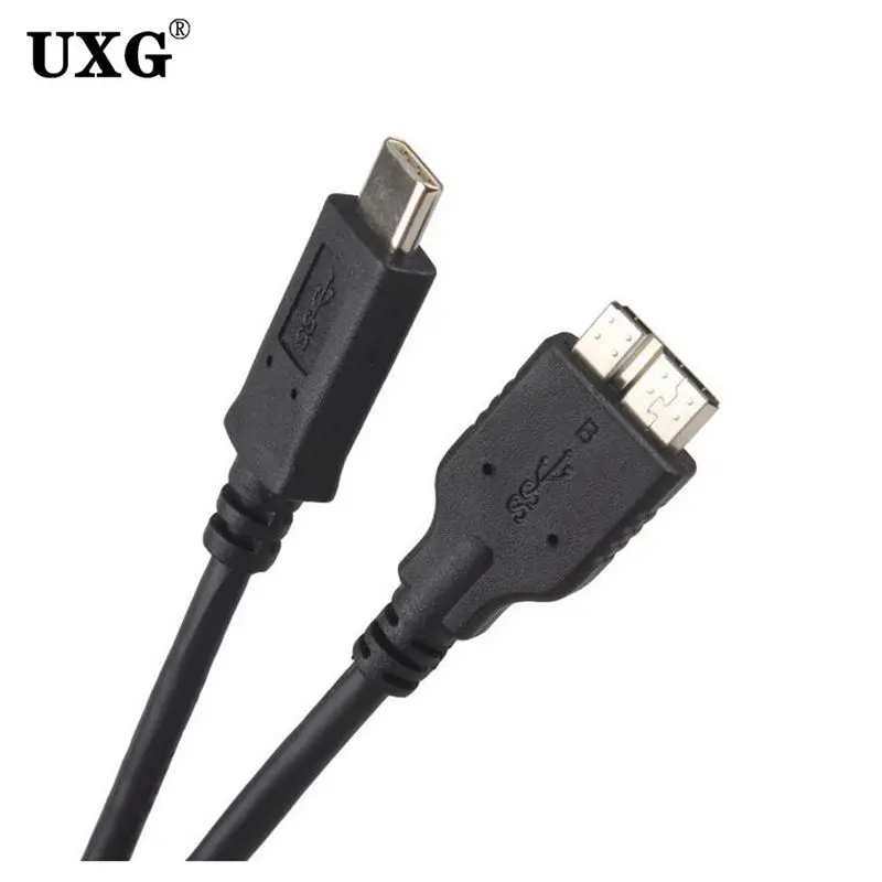 

10cm 1m Micro B USB 3.0 Cable Type-C to USB Micro B Cable Connector 5Gbps External Hard Drive Disk Cable for Hard Drive Computer