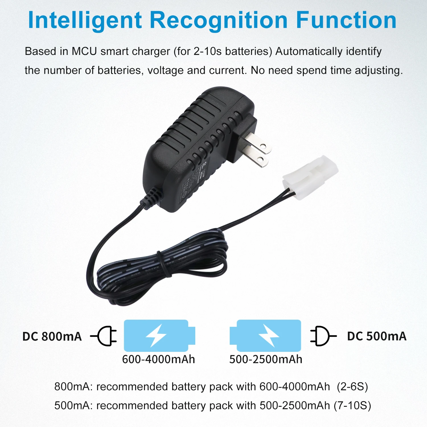 شاحن Melasta RC Airsoft لبطارية 2.4 فولت 4.8 فولت 3.6 فولت 6 فولت 7.2 فولت 8.4 فولت 9.6 فولت 10.8 فولت 12 فولت NIMH NICD 2-10 ثانية مع موصل Tamiya