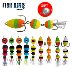 FISH KING-señuelo de Pesca suave, cebo de espuma, Swimbait, Wobbler, Lucio, con insectos artificiales