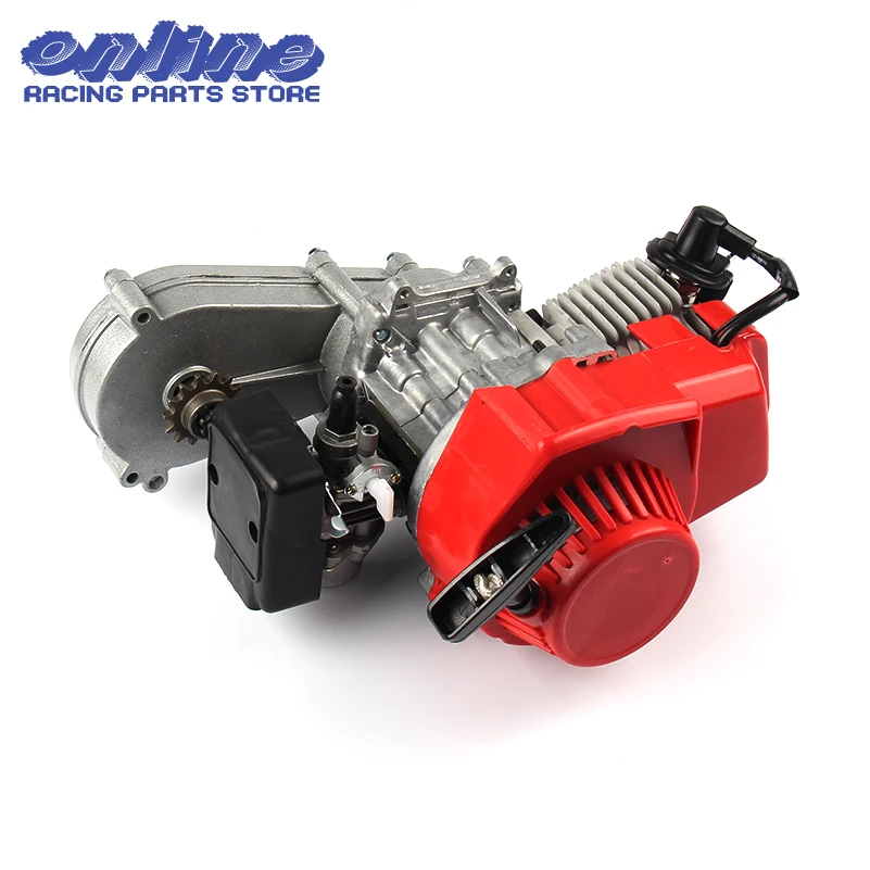 49CC 2 Stroke Motor Engine with T8F 14t Gear Box Easy to Start Pocket Bike Mini Dirt Bike Engine DIY Engine