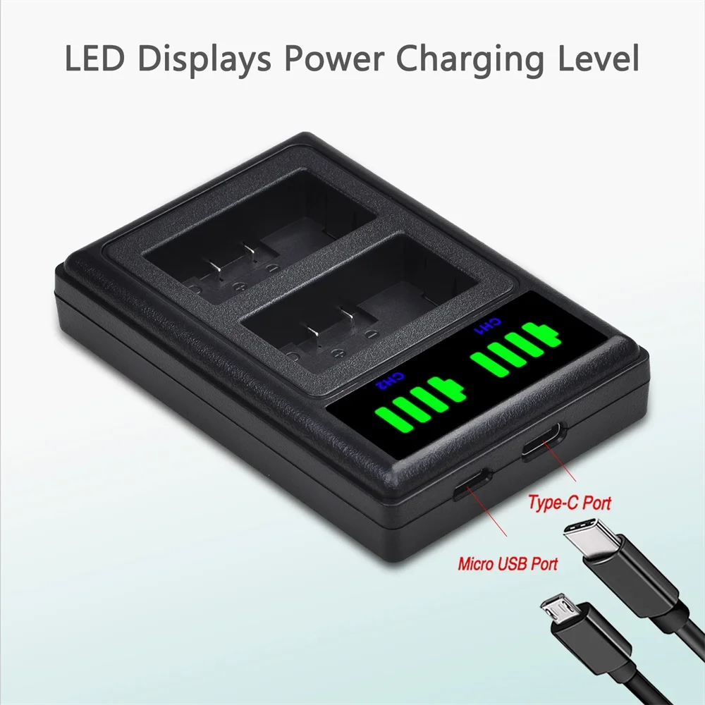 CGA-S006 CGA-S006E CGA-S002 LED USB Dual Battery Charger for Panasonic Lumix DMC-FZ7 FZ8 FZ18 FZ28 FZ30 FZ35 FZ38 FZ50