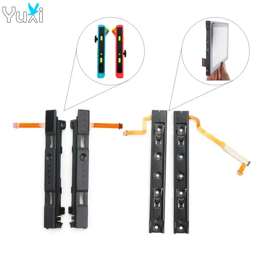 YuXi LR L R Left Right Track Slider Railway Repair Parts For Nintend Switch NS Console Rail for Joy-con JoyCon Controller