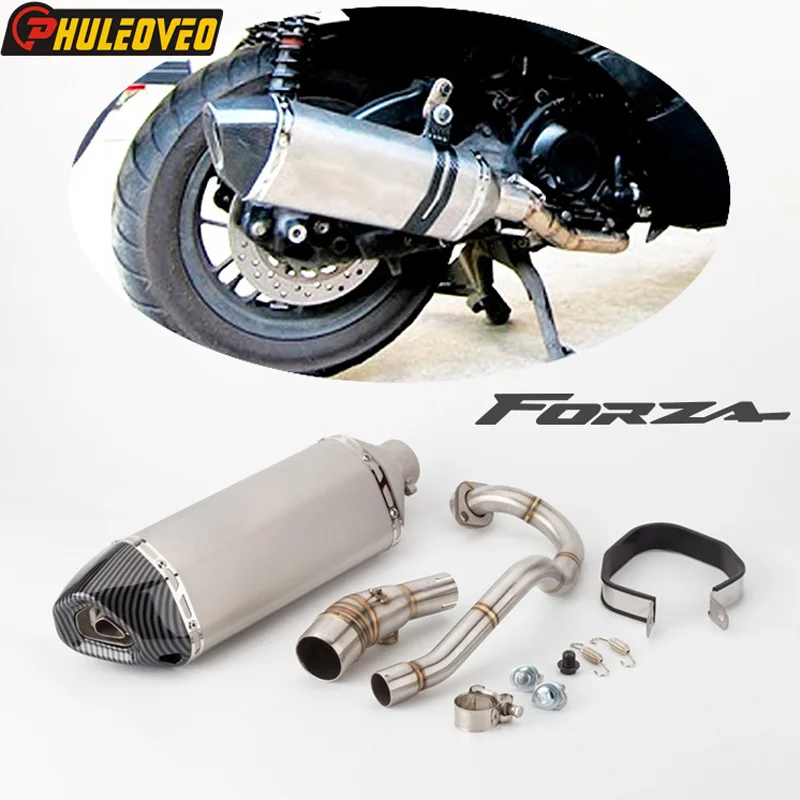 

Motorcycle Exhaust Link Pipe for FORZA300 Exhaust Muffler Escape Damper Front Middle Connection Link Pipe Tube for Forza 300