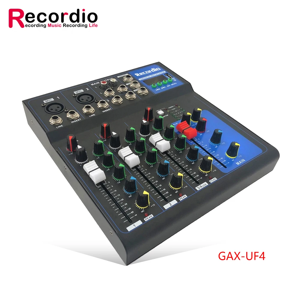 GAX-UF4 USB interface 4 channels Mini audio Mixer perfect for home karaoke