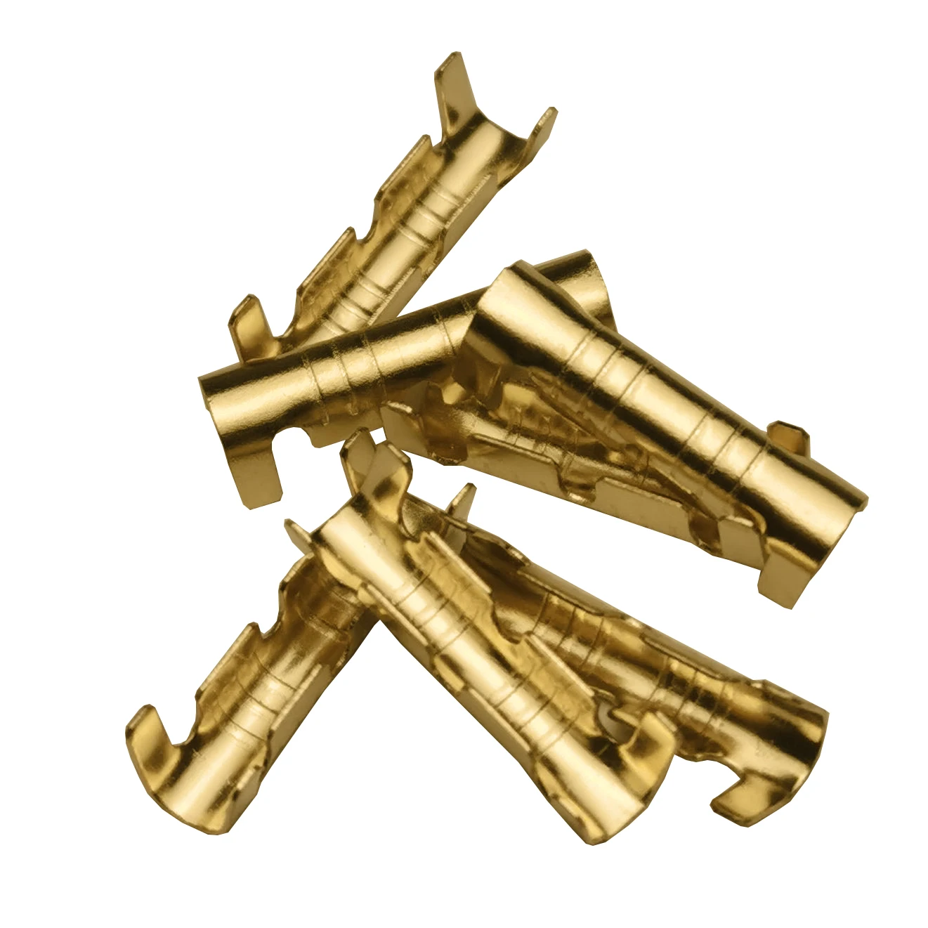 100Pcs DJ453 Double U-shaped Parallel Terminal Tab Cold Inserts Connectors Cold Terminal Small Teeth Fascia Terminal,0.5-1.5mm2