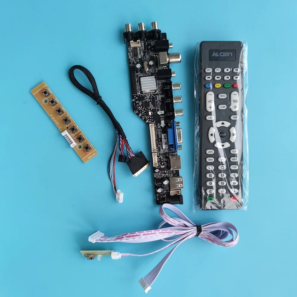 Kit for B156XW02/LTN156AT02 TV controller board 1366X768 DVB-T DVB-T2 digital 15.6