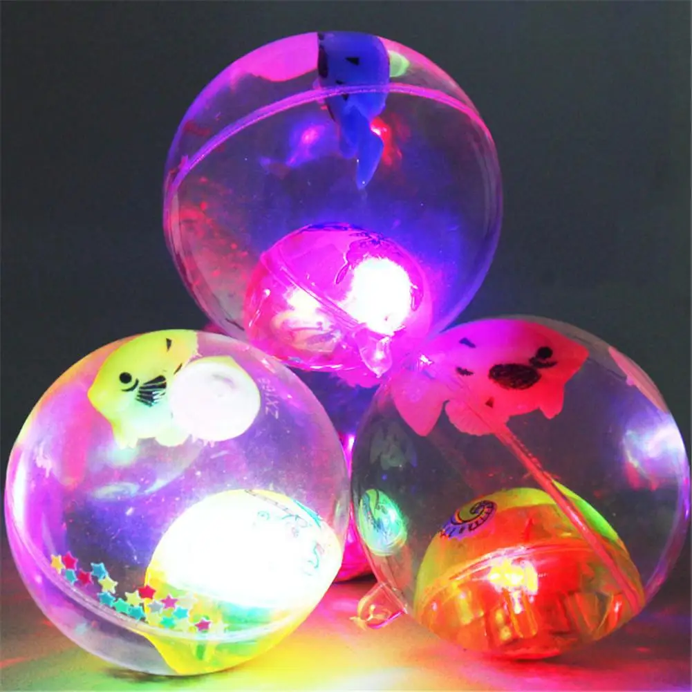 1pc Flashing Luminous Ball Rubber Bouncing Ball Toy Poprygunchik Ball Antistress Light LED Jumping Ball Game Toys for Children