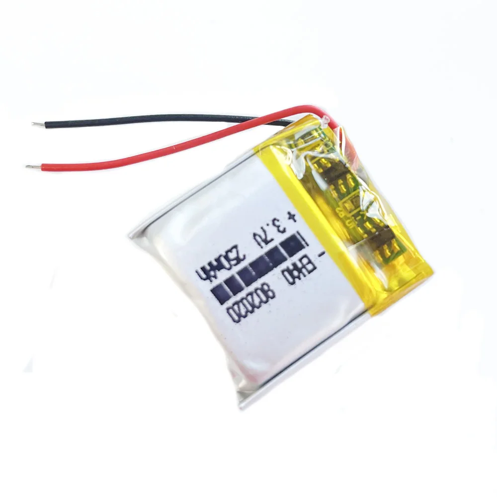 EHAO 802020 3.7V 250mAh akumulator litowo polimerowy Lipo do Mp3 GPS długopis z funkcją nagrywania Bluetooth symulacja Robot skaner