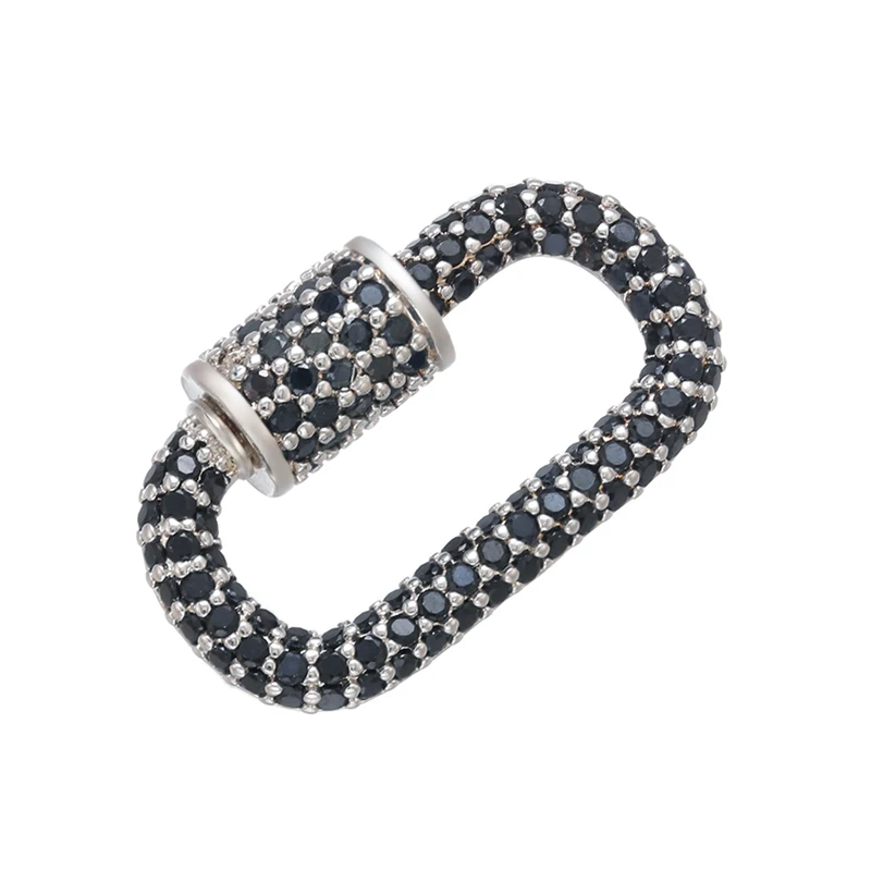 Pavé-Zirkonia 18K vergoldeter Karabinerverschluss DIY Schmuckzubehör für handgefertigte Halsketten- und Armbandkomponenten Schraubverschluss: VK106 – Detail 21